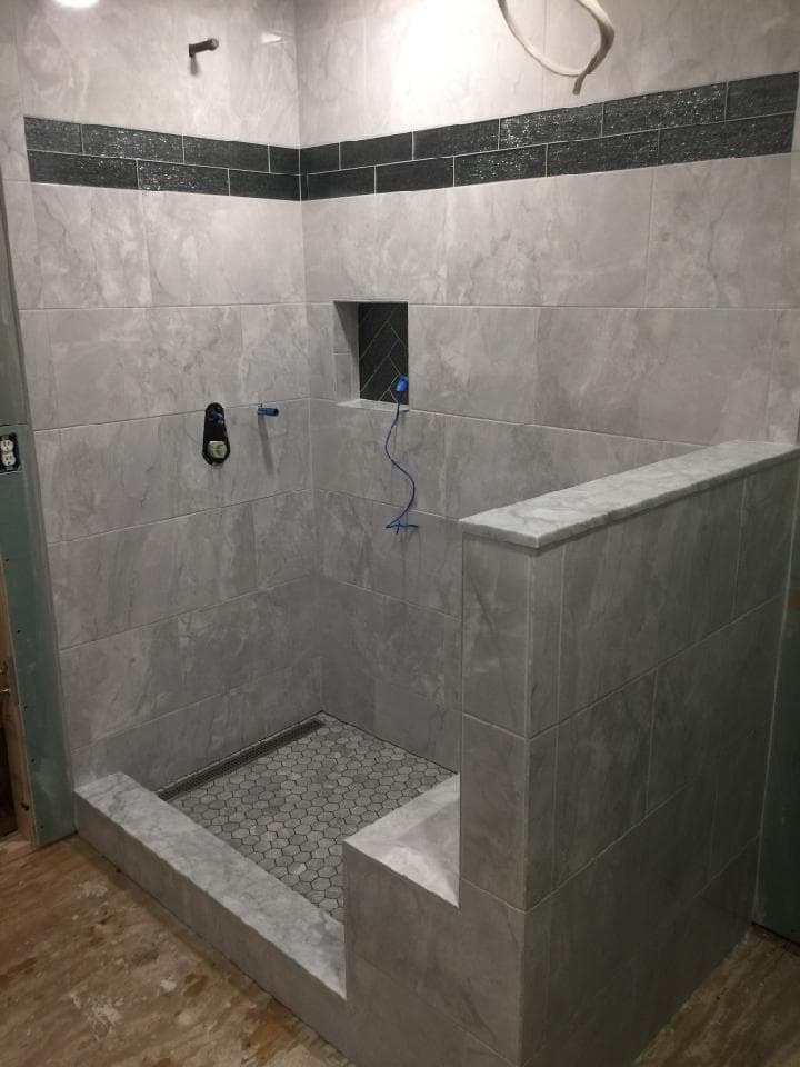 Granite Open Shower Design Granite Open Shower Design